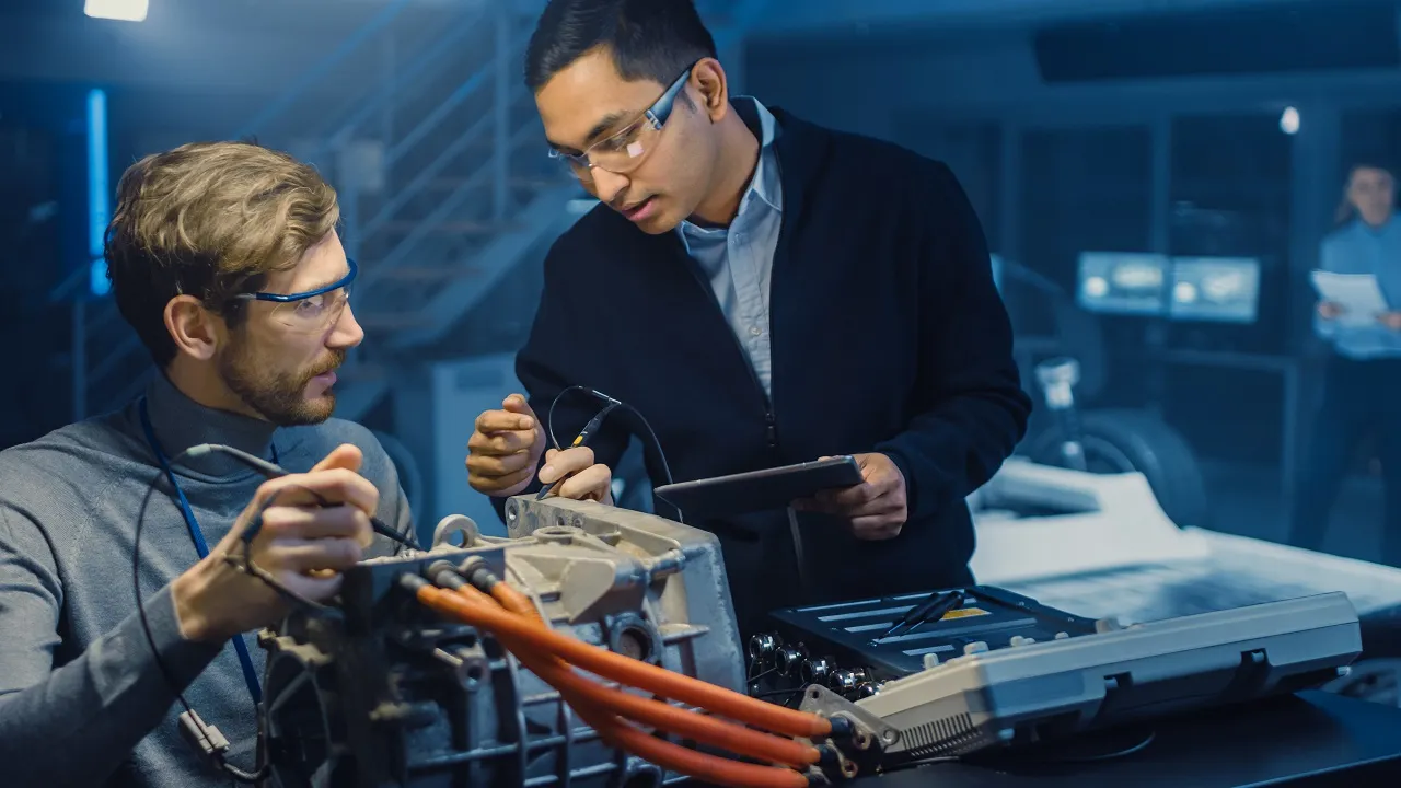 Students participating in a tech event